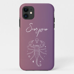Scorpio zodiac horoscope star sign gradient iPhone 11 case