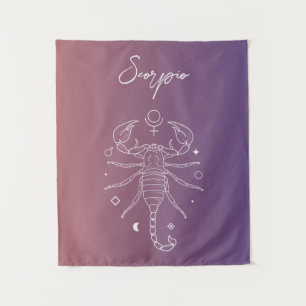 Scorpio zodiac horoscope star sign gradient tapestry