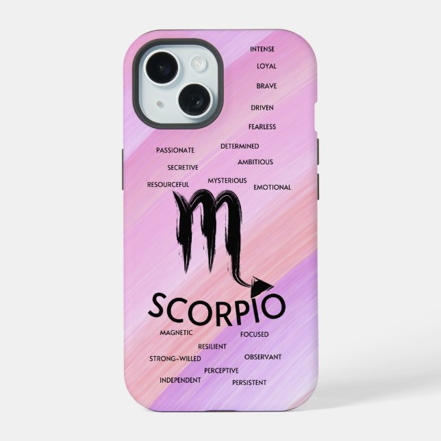 Scorpio Zodiac Horoscope Traits Girls iPhone 15 Case (Back)
