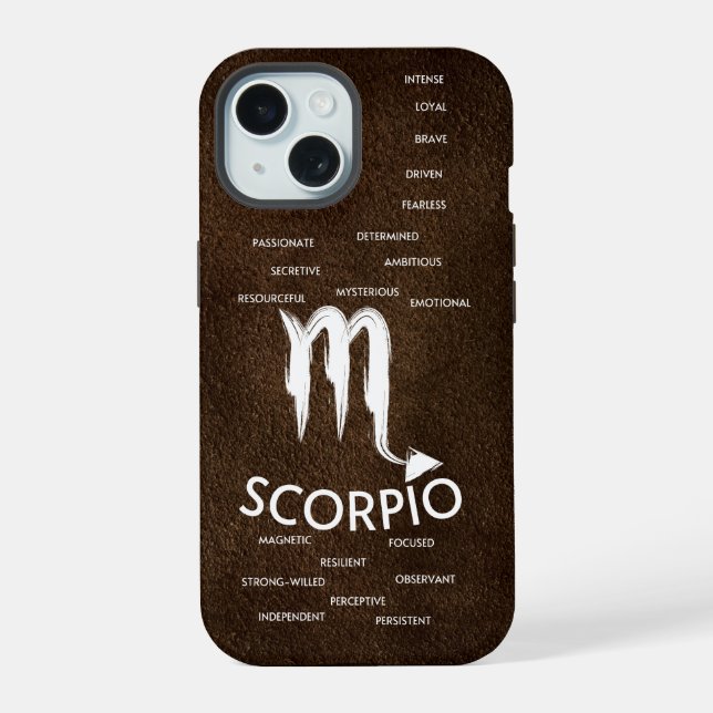 Scorpio Zodiac Horoscope Traits Guys iPhone 15 Case (Back)