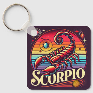 Scorpio Zodiac Keychain Vintage Design