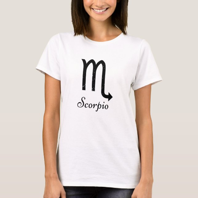 Scorpio Zodiac Logo Black T-Shirt (Front)