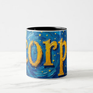 Scorpio Zodiac Mug – Starry Night Astrology Art 