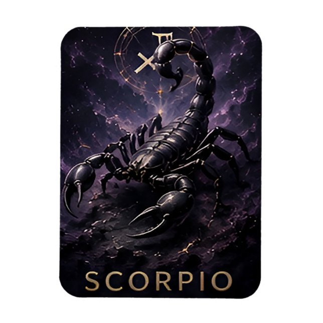 Scorpio Zodiac Scorpion Celestial Astrology Symbol Magnet (Vertical)