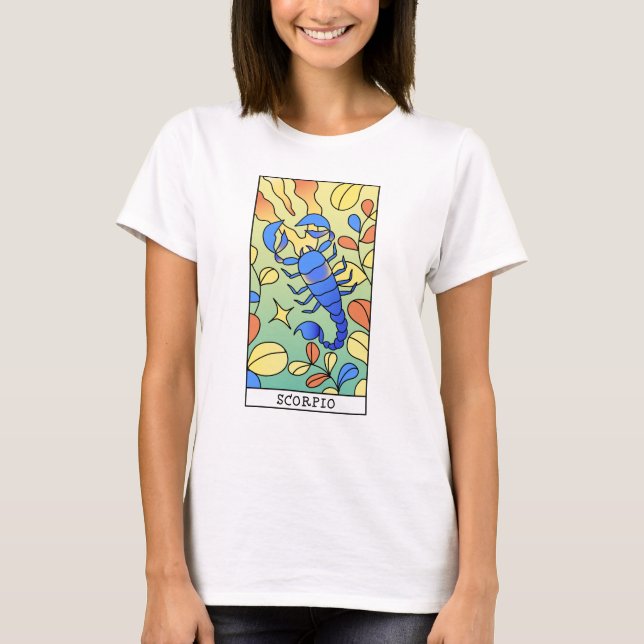 Scorpio Zodiac Sign Abstract Art Vintage T-Shirt (Front)