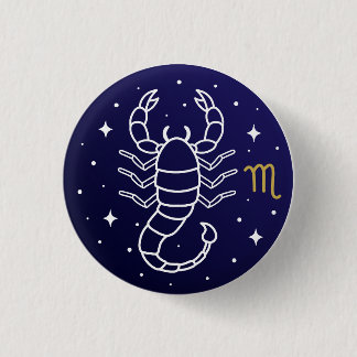 Scorpio Zodiac Sign Celestial Constellation 3 Cm Round Badge