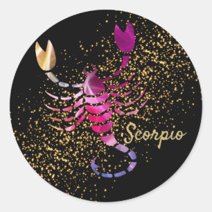 Scorpio - Zodiac Sign Classic Round Sticker