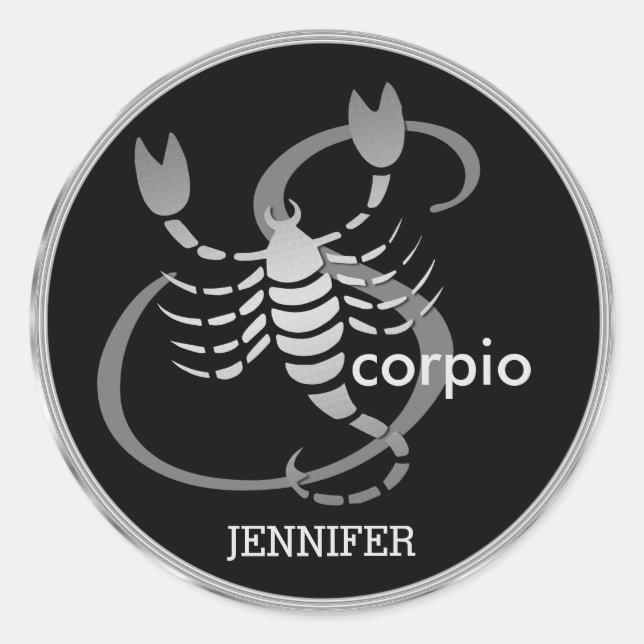 Scorpio ♏ - Zodiac Sign Classic Round Sticker (Front)
