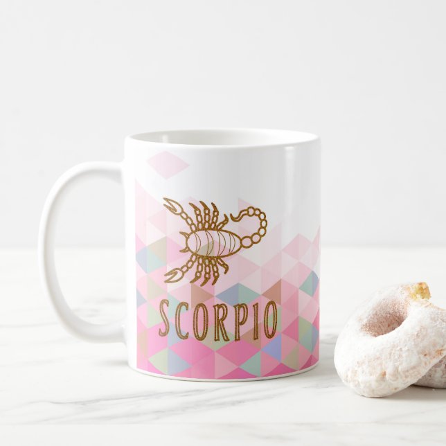 Scorpio Zodiac Sign Coffee Mug (With Donut)