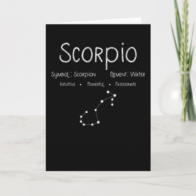 Scorpio Zodiac Sign Constellation Astrology Gift Card (Front)