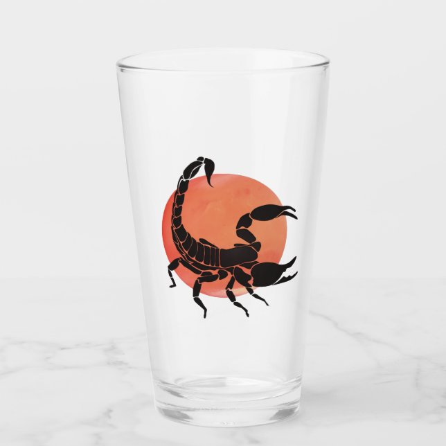 Scorpio Zodiac Sign Glass (Front)