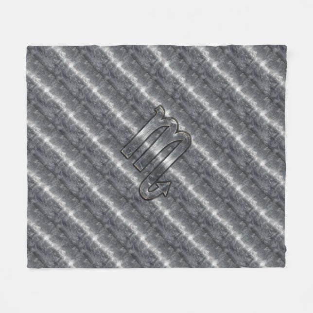 Scorpio Zodiac Sign in Grunge Distressed Style Fleece Blanket (Front (Horizontal))