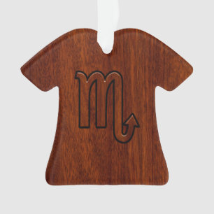 Scorpio Zodiac Sign in Mahogany Style Decor Ornament
