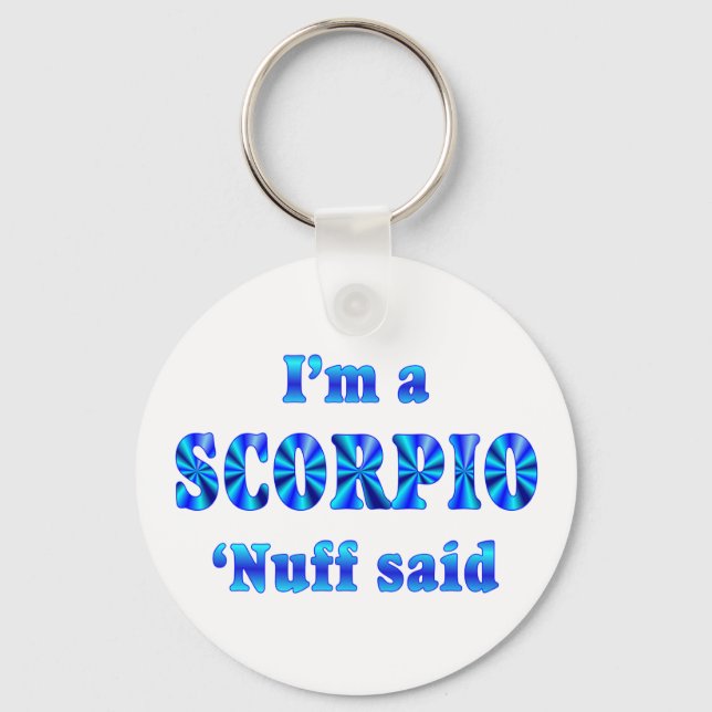 Scorpio Zodiac Sign Key Ring (Front)