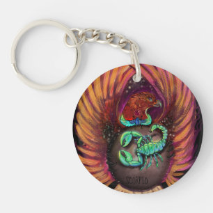 Scorpio Zodiac Sign Keychain