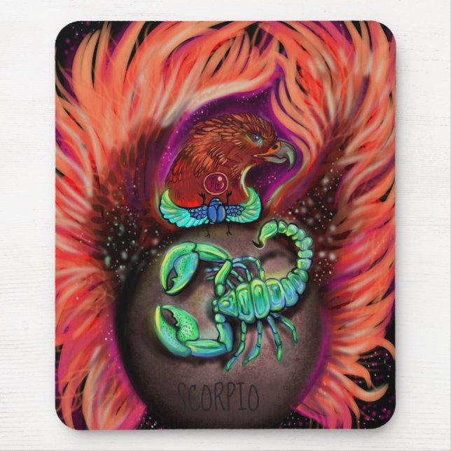 Scorpio Zodiac Sign Mouse Mat (Front)