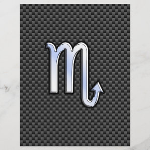 Scorpio Zodiac Sign on Carbon Fibre Print Flyer