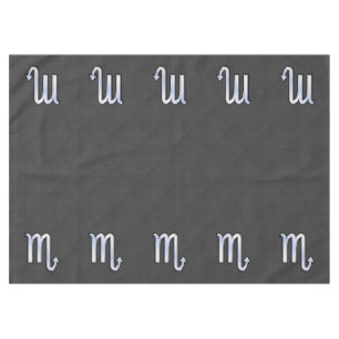 Scorpio Zodiac Sign on Carbon Fibre Print Tablecloth