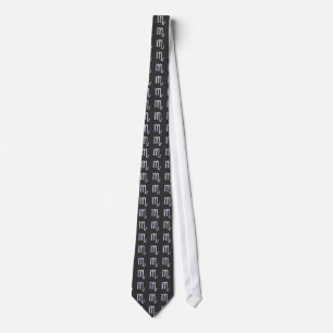 Scorpio Zodiac Sign on Carbon Fibre Print Tie