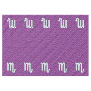 Scorpio Zodiac Sign on Fuchsia Digital Camo Tablecloth