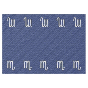 Scorpio Zodiac Sign on Navy Blue Camo Tablecloth