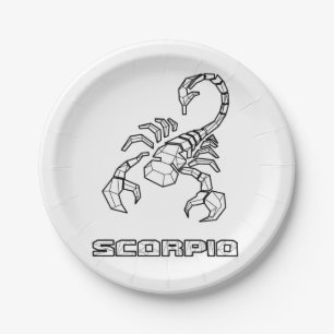Scorpio Zodiac Sign Paper Plate