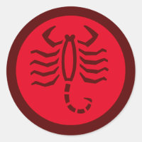 Scorpio Zodiac Sign Red