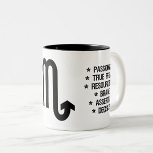 Scorpio Zodiac Sign ("the stinger") Two-Tone Coffee Mug