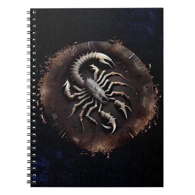 Scorpio Zodiac Spiral Notebook (Front)