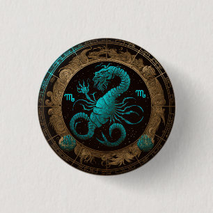 Scorpio Zodiac Star Sign Button
