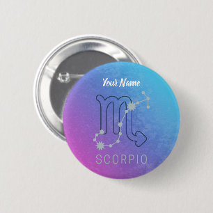 Scorpio Zodiac Star Sign Horoscope Constellation 6 Cm Round Badge