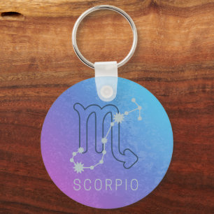 Scorpio Zodiac Star Sign Horoscope Constellation Key Ring