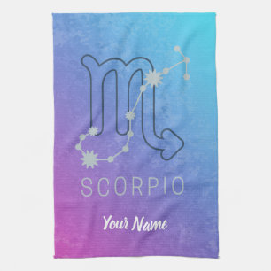 Scorpio Zodiac Star Sign Horoscope Constellation Tea Towel