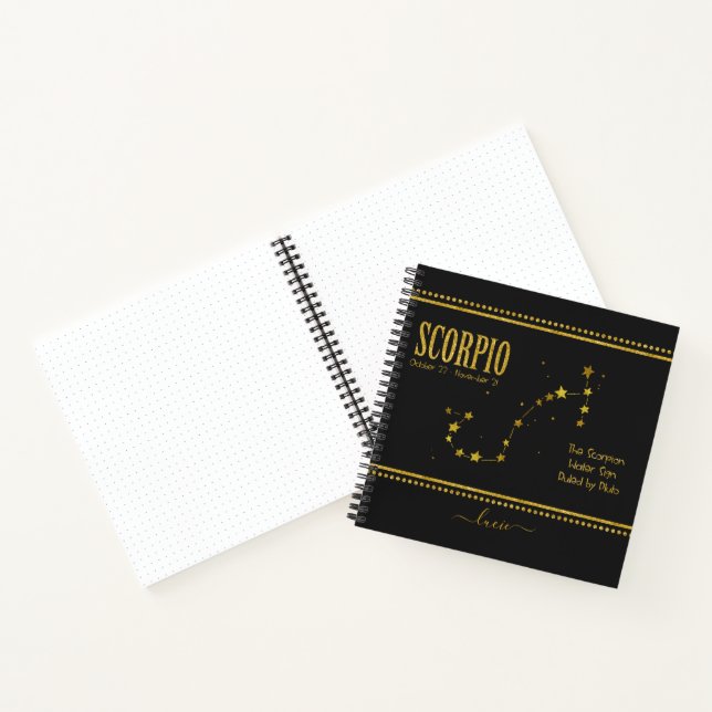 Scorpio Zodiac Star Sign Notebook (Inside)