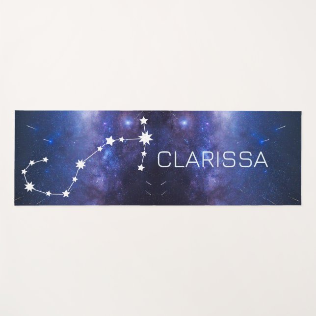 Scorpio Zodiac Star Sign Yoga Mat (Front (Horizontal))