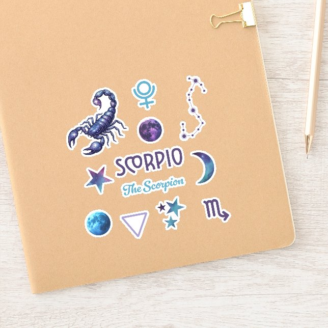 Scorpio Zodiac Sticker Collection (Notebook)