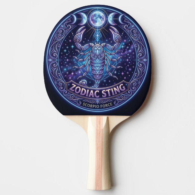Scorpio Zodiac Sting Celestial Graphic Design Ping Pong Paddle (Front)