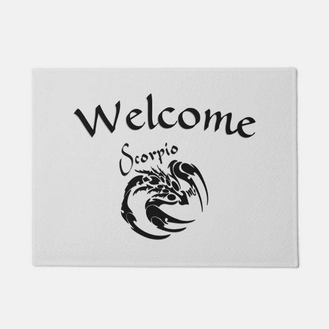 Scorpio Zodiac Symbol and Sign Doormat (Front)
