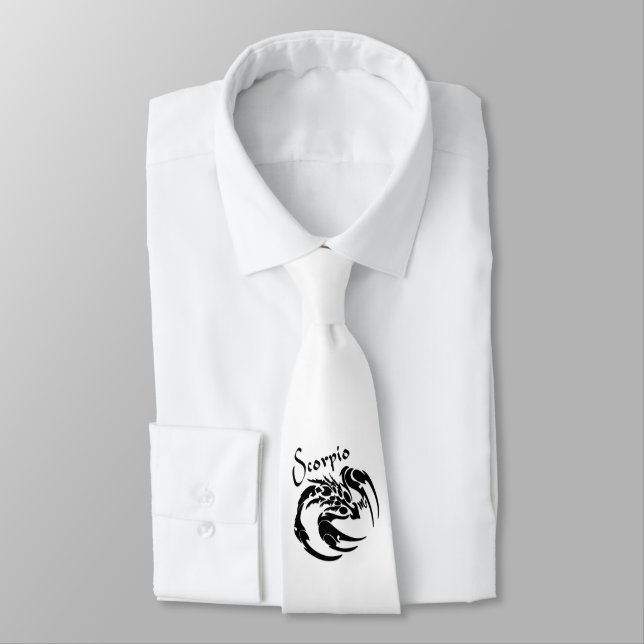 Scorpio Zodiac Symbol and Sign Tie (Tied)