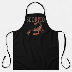 Scorpio Zodiac Symbol Black Apron
