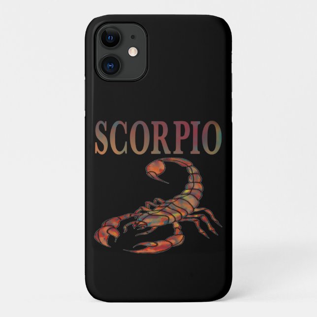 Scorpio Zodiac Symbol Black iPhone Case (Back)