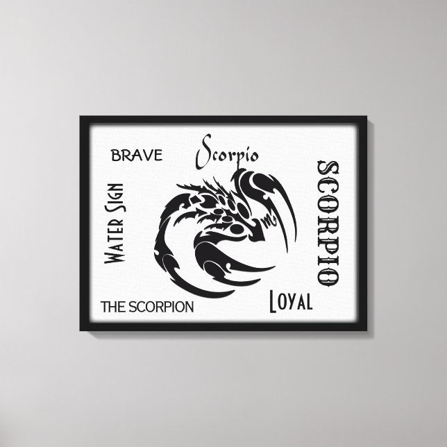 Scorpio Zodiac Symbol Canvas Print (Front)
