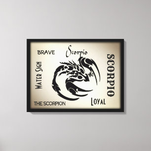 Scorpio Zodiac Symbol Canvas Print