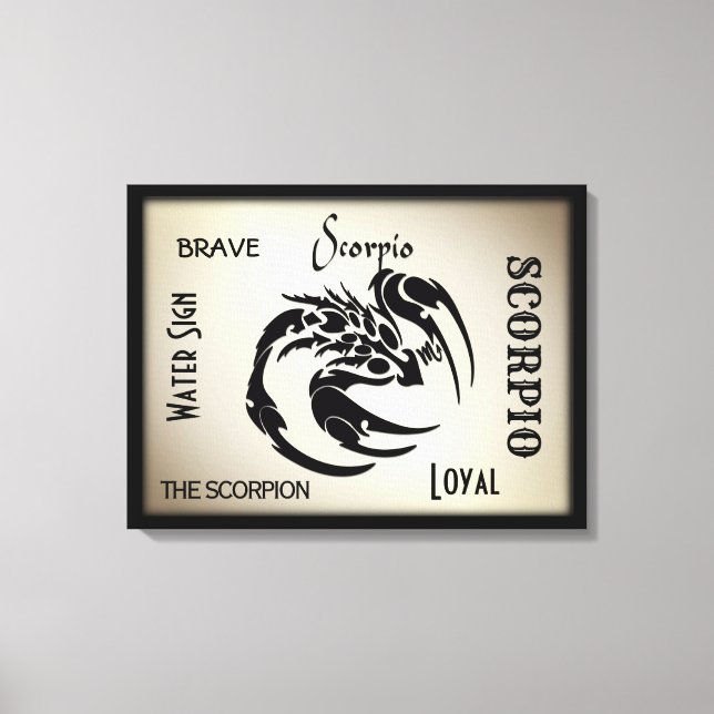 Scorpio Zodiac Symbol Canvas Print (Front)