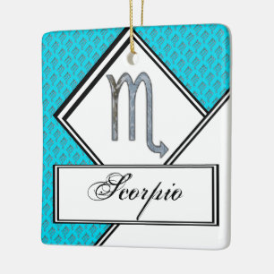 Scorpio Zodiac Symbol Element by Kenneth Yoncich Ceramic Ornament