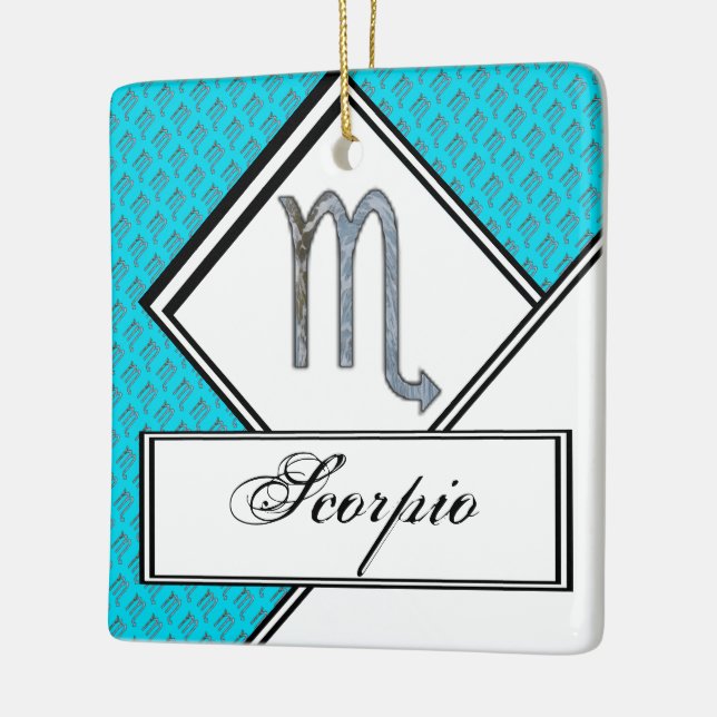 Scorpio Zodiac Symbol Element by Kenneth Yoncich Ceramic Ornament (Left)