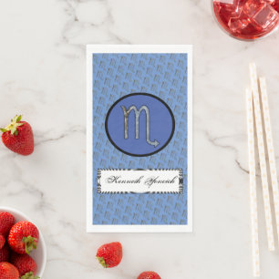 Scorpio Zodiac Symbol Element by Kenneth Yoncich Napkin