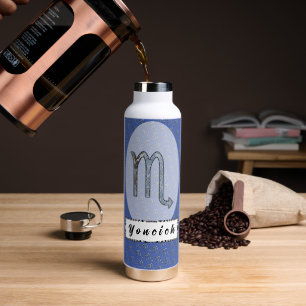 Scorpio Zodiac Symbol Element by Kenneth Yoncich Water Bottle