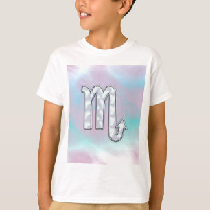 Scorpio Zodiac Symbol in Mother of Pearl Decor T-Shirt