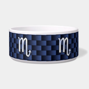 Scorpio Zodiac Symbol Navy Blue Carbon Fibre Style